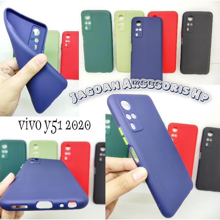 SMPC TPU Candy Vivo Y51 2020 6.58 inch SoftCase Macaron Protection Camera Tombol Warna