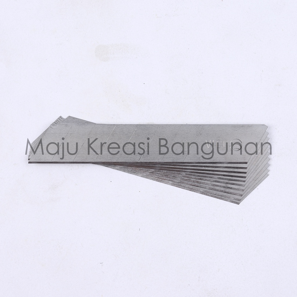 Isi Cutter VICO 10 Buah Ukuran Besar Pisau Kater 18mm Refill Blade Utility Knife K60100 L500