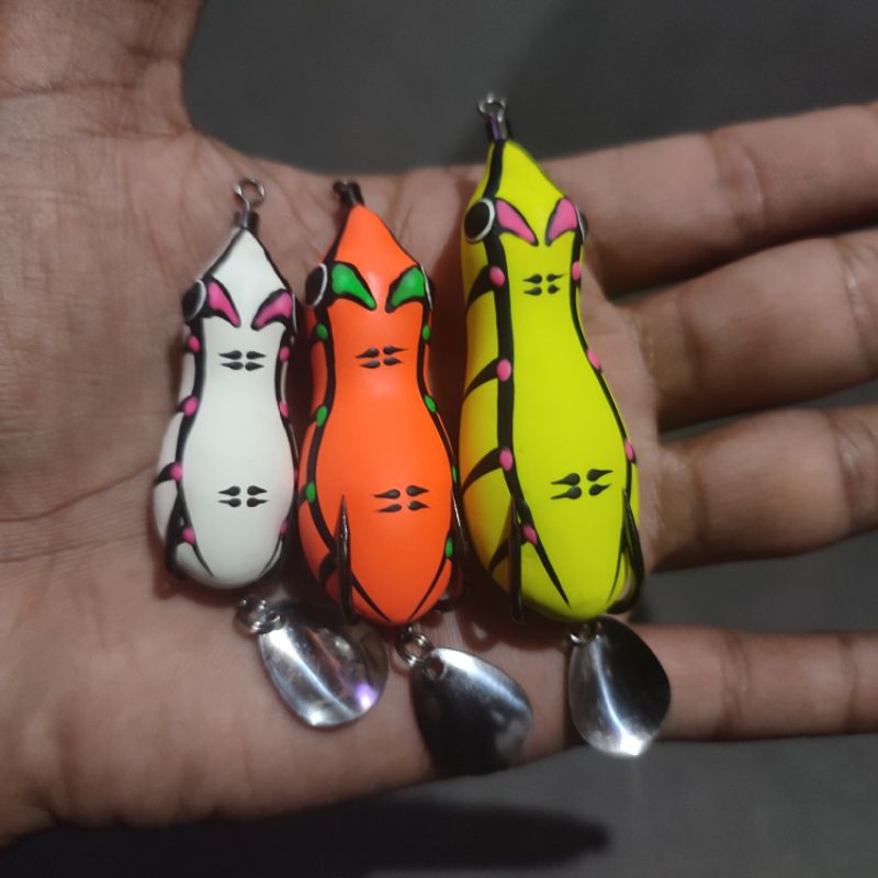 SOFT FROG CURUT 4,2CM 5CM 6CM CANS LURE I UMPAN CASTING IKAN GABUS DAN TOMAN