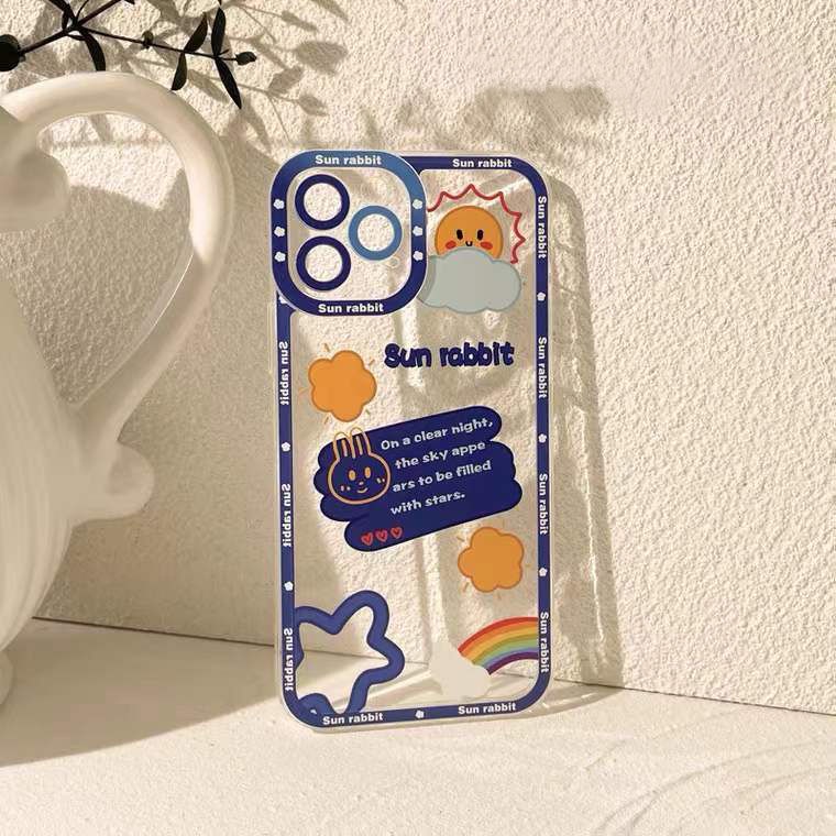 IPHONE Sunshine Soft Case Silikon Transparan 13 12 Pro Max 11 XS XR X 8 7 6 6S Plus Mini