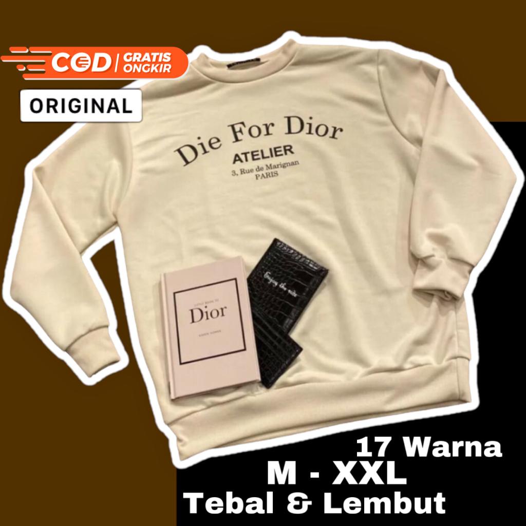 SWEATER BASIC SIZE M-XXL (PRIA&WANITA) SABLON DIE FOR DIOR kaos sweatshirt hoodie pakaian switer swe