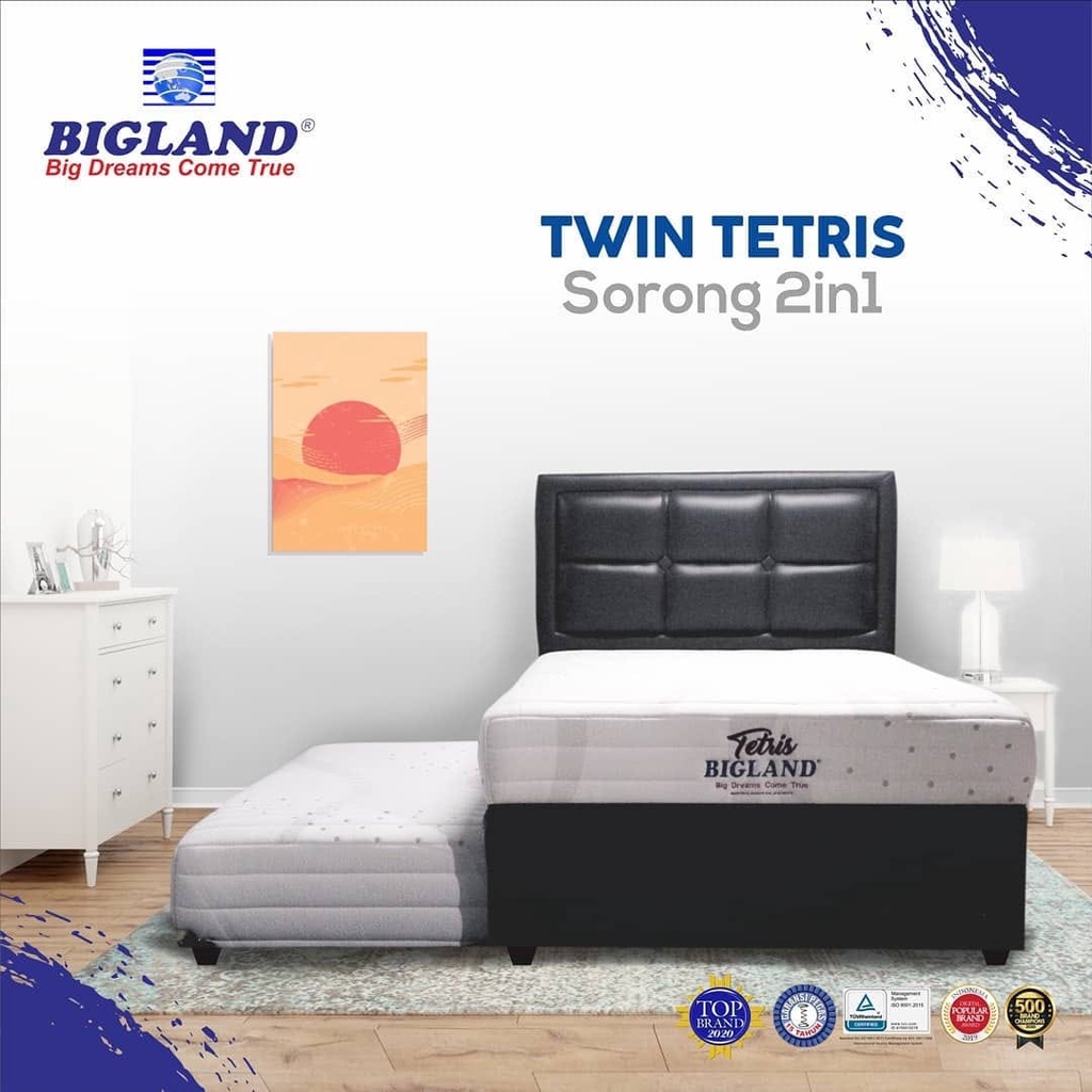GRIYA BED Spring Bed BIGLAND Twin Tetris 120 x 200 cm - Springbed Semarang