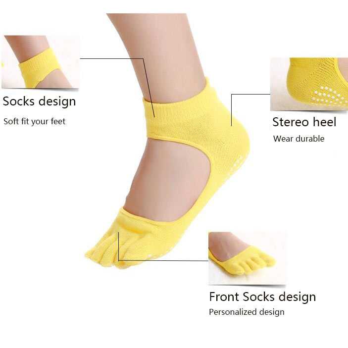 (100% BARANG ORI) Hengju Kaos Kaki Khusus Yoga Anti Slip Size 34-39 - N1503