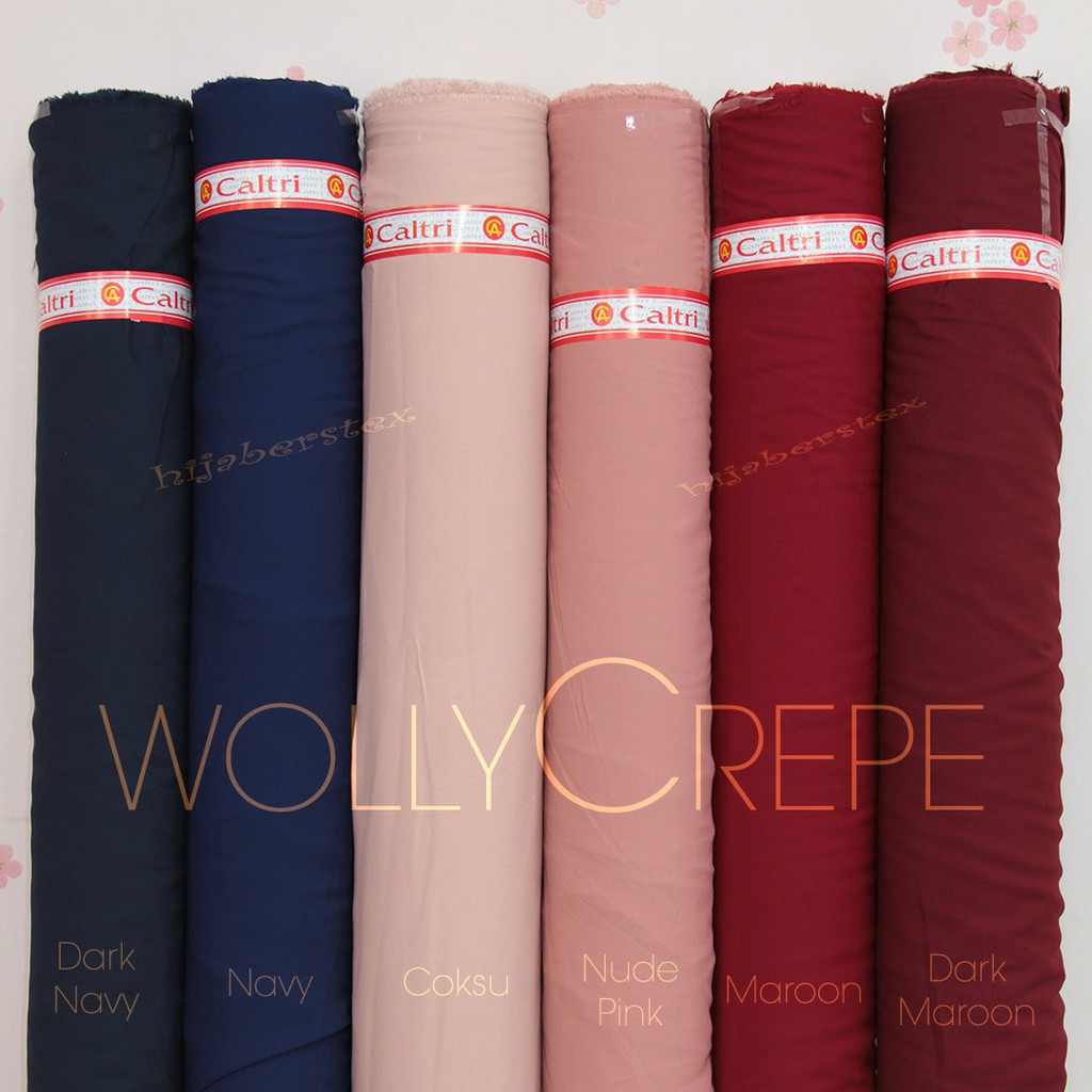 HijabersTex 1/2 Meter Kain WOLLYCREPE CALTRI Premium 