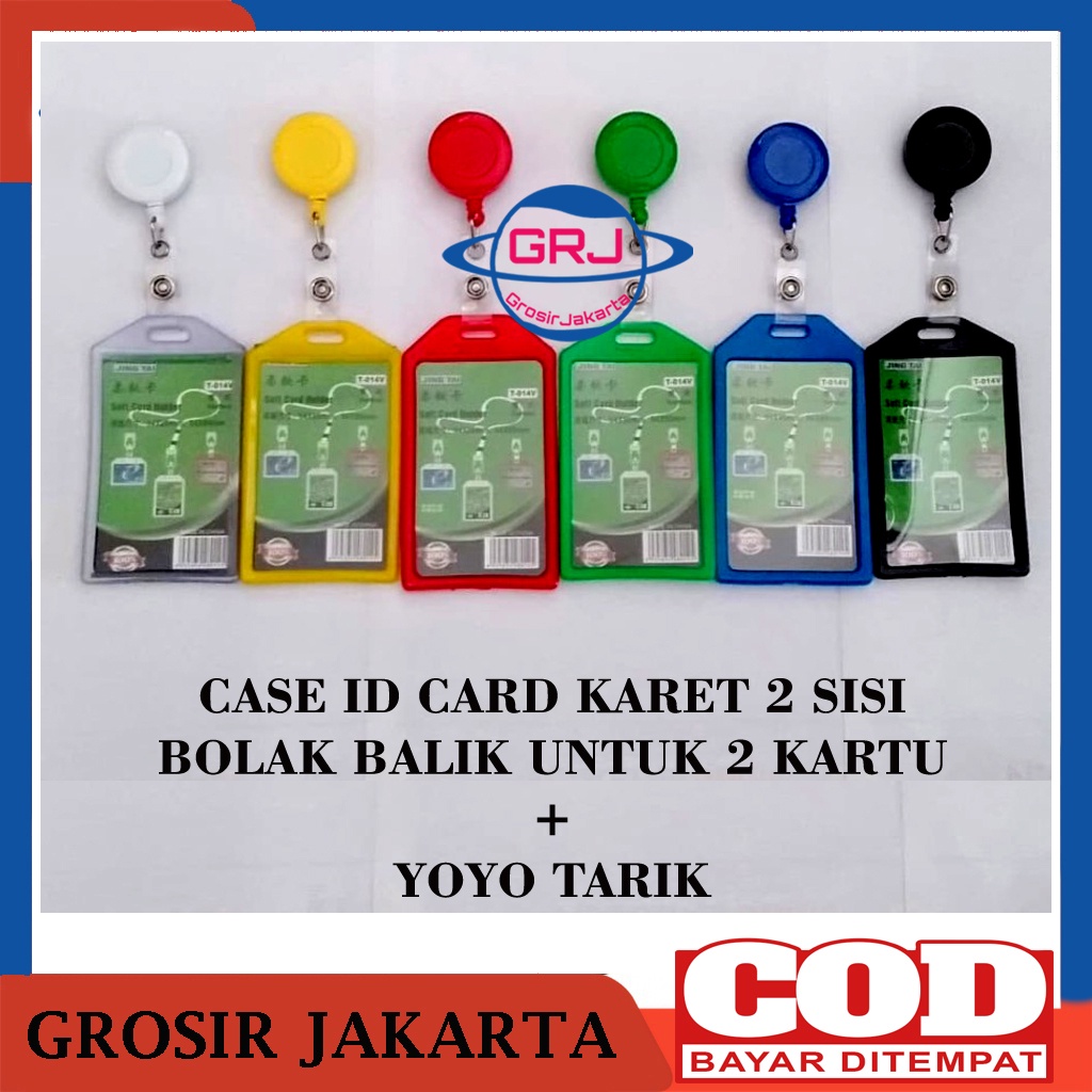 

Holder id card karet 2 kartu plus yoyo