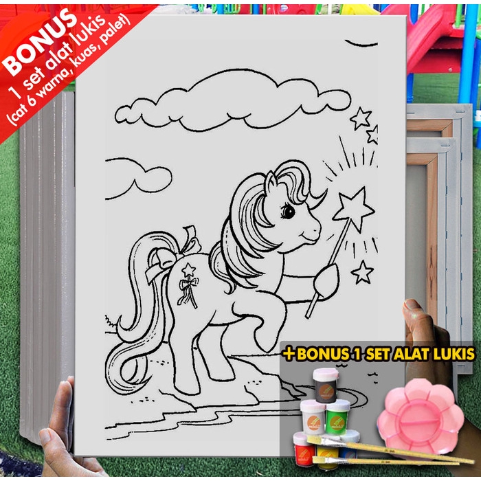 

Kanvas Drawing Anak My Little Pony Winx 30x40 cm MEL1180 Mewarnai Coloring