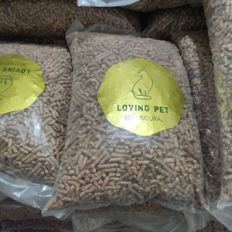 loving pet pasir kucing wood pellet pelet serbuk kayu 10kg