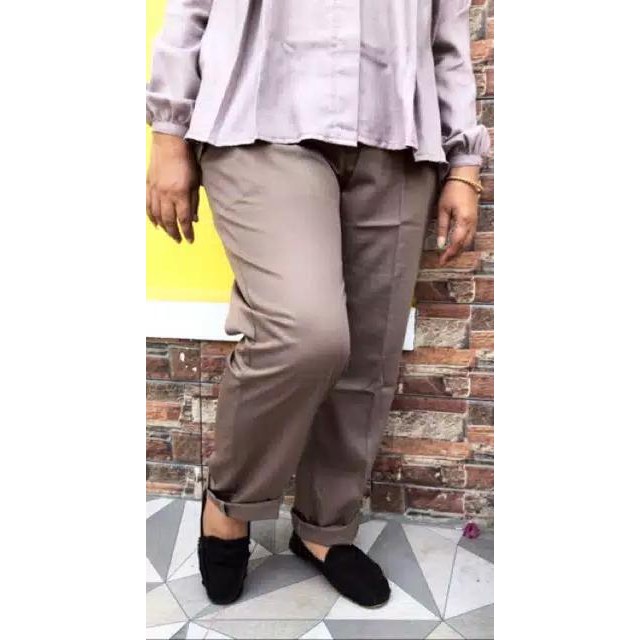 JUMBO BAGGY PANTS PREMIUM BB 80 - 130 KG CELANA PANJANG WANITA BIG SIZE THE EXCLUSIVE INDONESIA