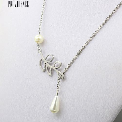 [Bayar Di Tempat]Perempuan Faux Pearl kalung