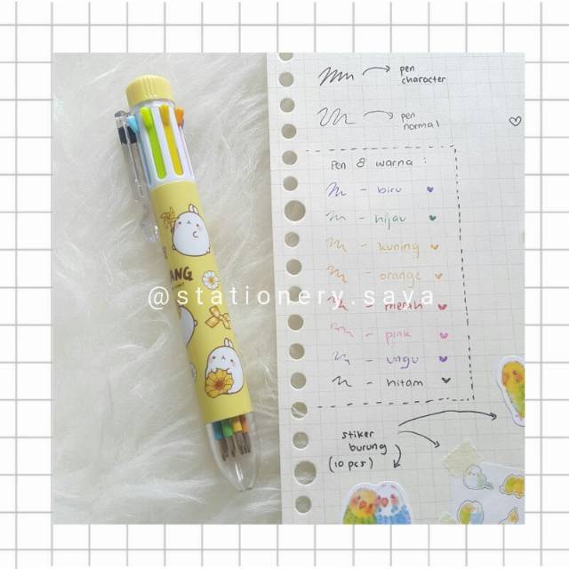 

[stationery.saya] Pen Molang 8 Warna