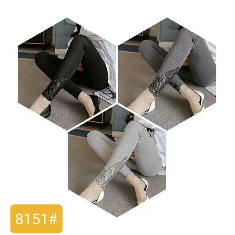 NEW LEGGING IMPORT MOTIF RENDA #8151/LEGGING MURAH