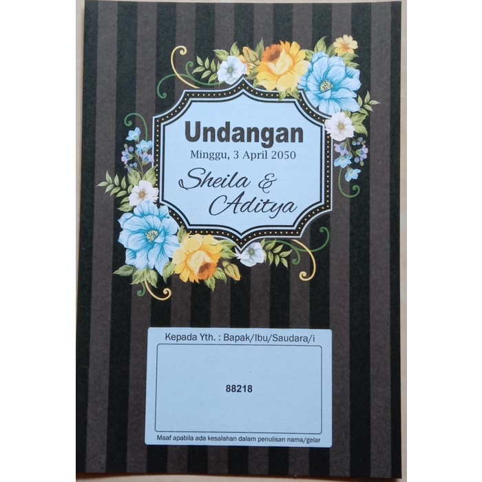 Blangko Undangan Pernikahan ERA BARU / ERBA 88218 COVER Harga Murah