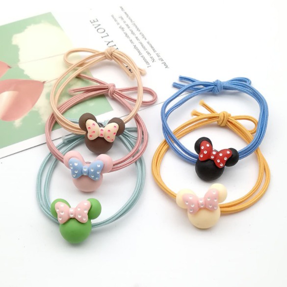 OSM JKT F5101 (1 PC) Ikat Rambut Karakter Gaya Korea / Karet Rambut Elastis Korea / Hairband-8