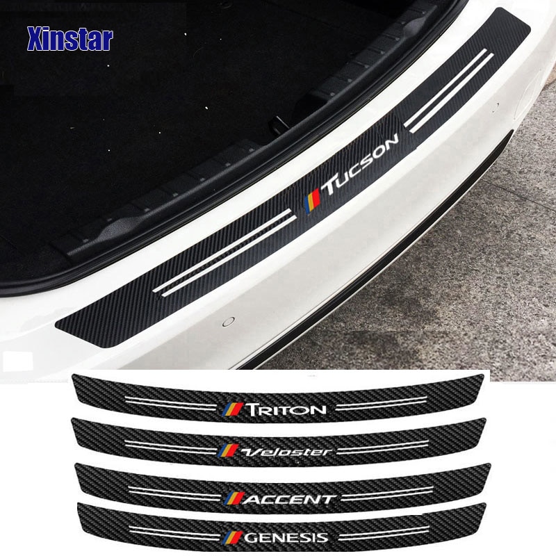 Stiker Pelindung Bumper Mobil Bahan Carbon Fiber Untuk Hyundai Getz Accent Atoz I20 Avega Trajet H1