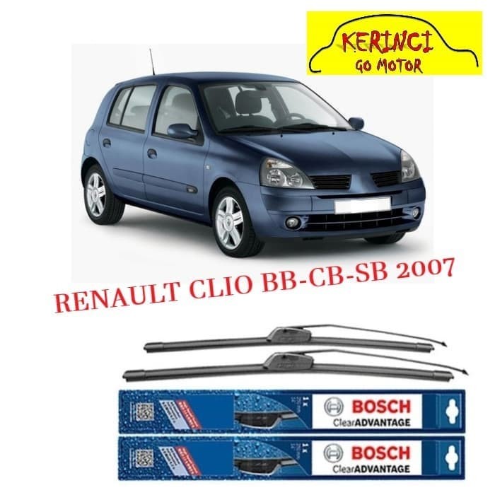 WIPER BOSCH CLEAR ADVANTAGE RENAULT CLIO BB-CB-SB 2007 21&quot; &amp; 21&quot; SET