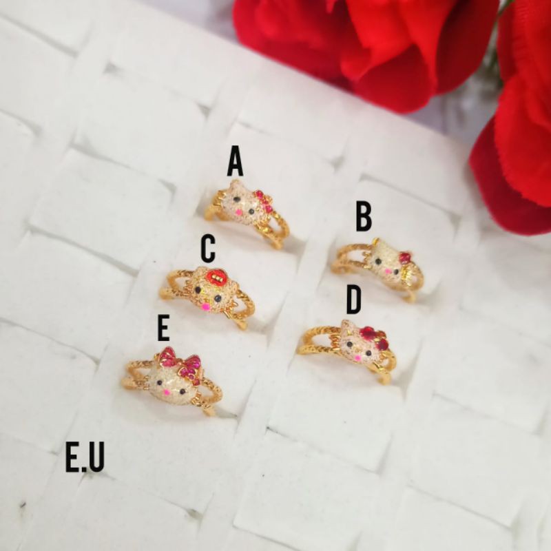 CINCIN CANTIK ANAK ANAK MOTIF HK PILIHAN MODEL DAN BENTUKNYA LAPIS EMAS 22K TIDAK MUDAH PUDAR