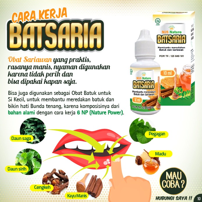 MJS Nature Batsaria - Meredakan Batuk dan Sariawan