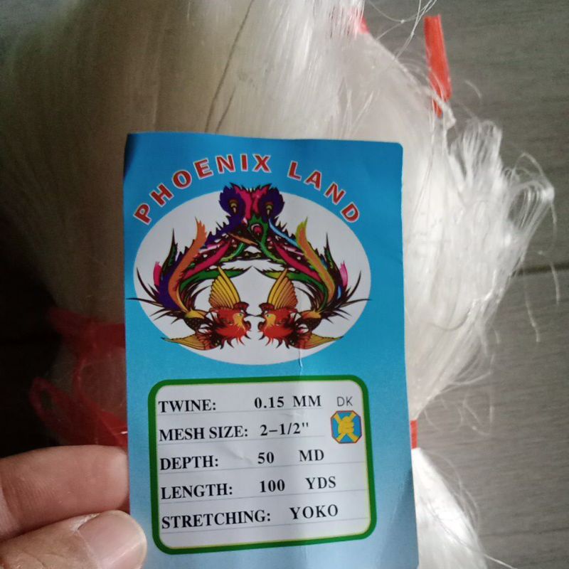 Jaring ikan jaring burung panjang 100yds±90m 0.15 2½ inchi  50md/100yds pukat ikan jaring ikan senar