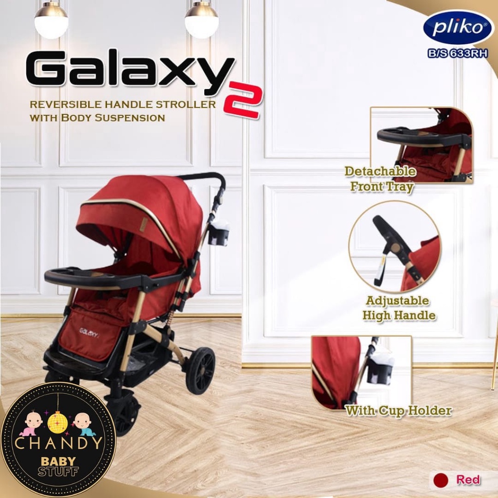 STROLLER BABY PLIKO GALAXY 2 BS 633 RH BISA HADAP DUA ARAH