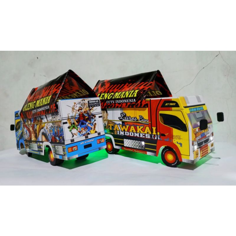 PROMO MURAH MINIATUR TRUK OLENG FULL VARIASI LAMPU BONUS TERPAL TERLARIS