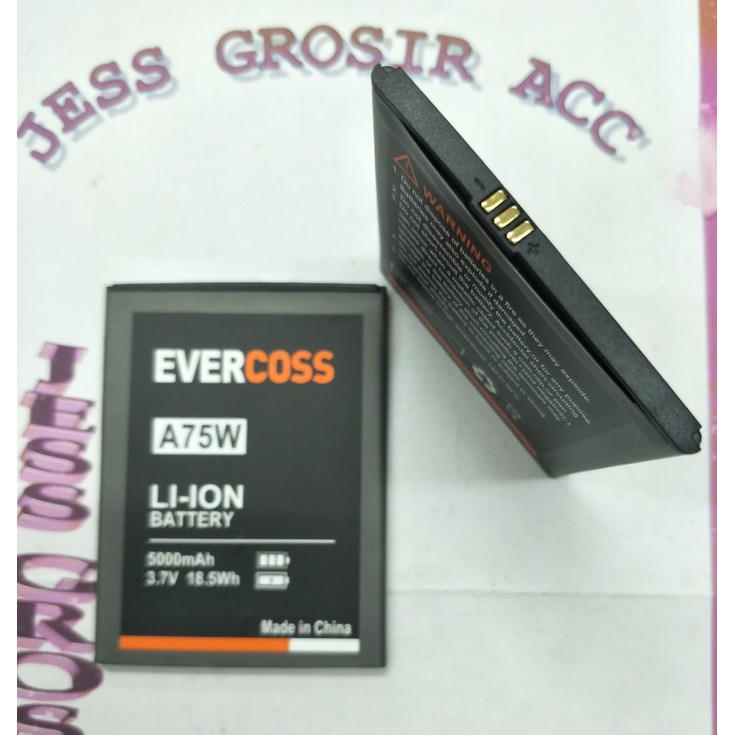 Baterai Battery Evercross Evercoss Cross A75W Winner Y1 Double Power - Hitam