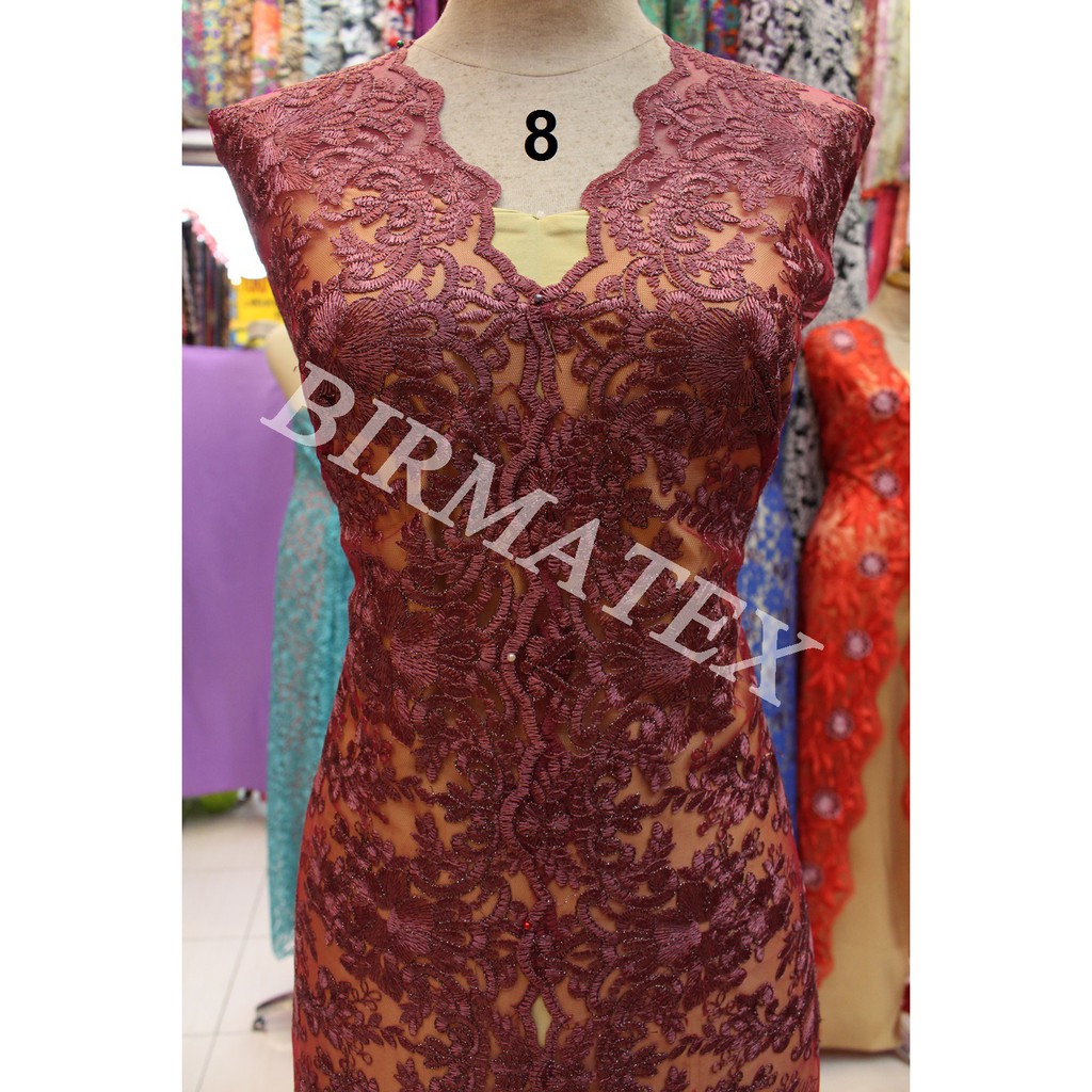 Kain Kebaya Tile Lilit Bunga Timbul - Birmatex