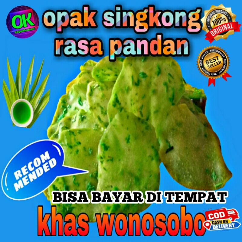 

snack opak cemilan camilan kripik keripik krupuk kerupuk singkong mentah rasa pandan enak sehat kiloan grosir 1 kg murah original