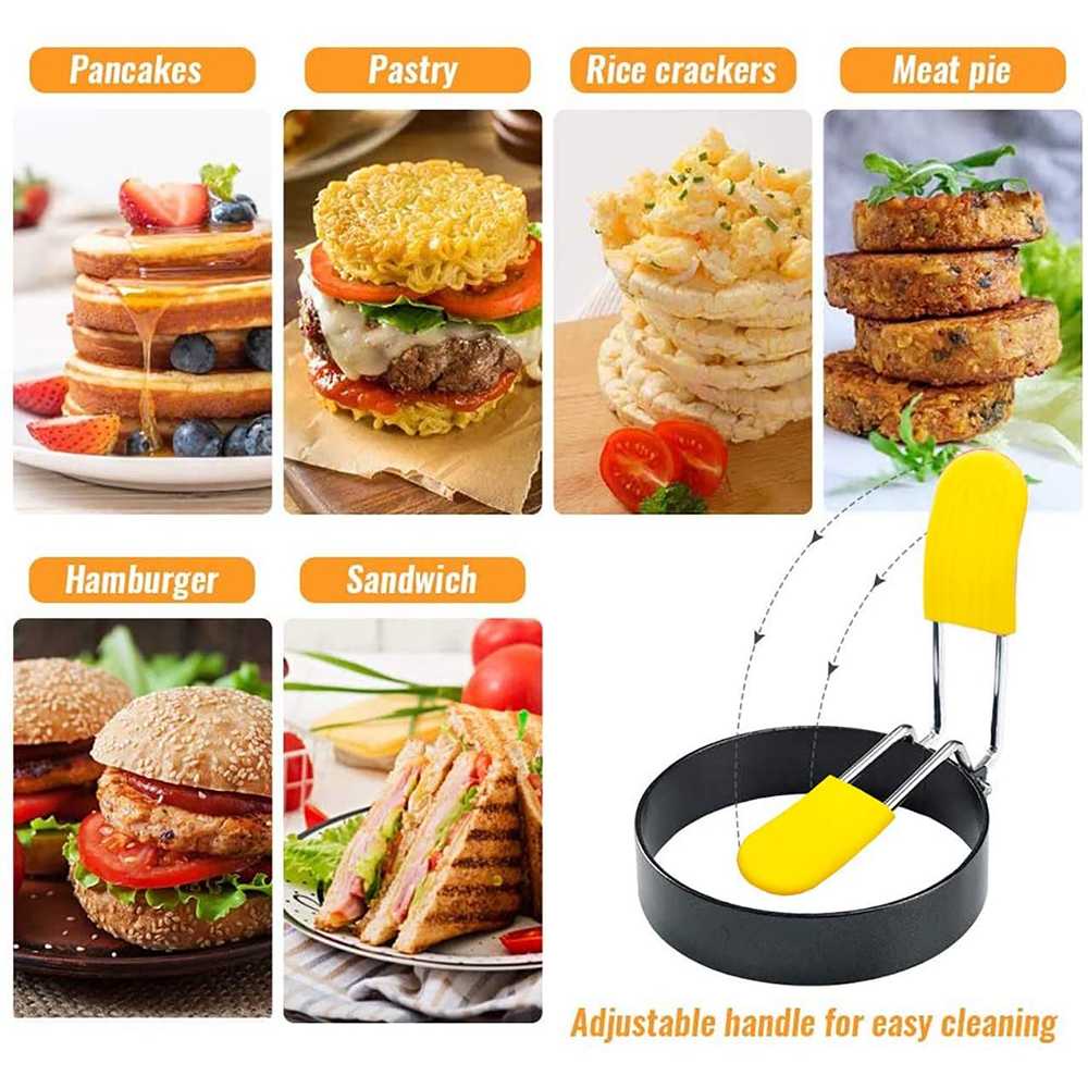 TD - CAB TEENRA Cetakan Telur Omelet Egg Pancake Ring 2 PCS - T2819