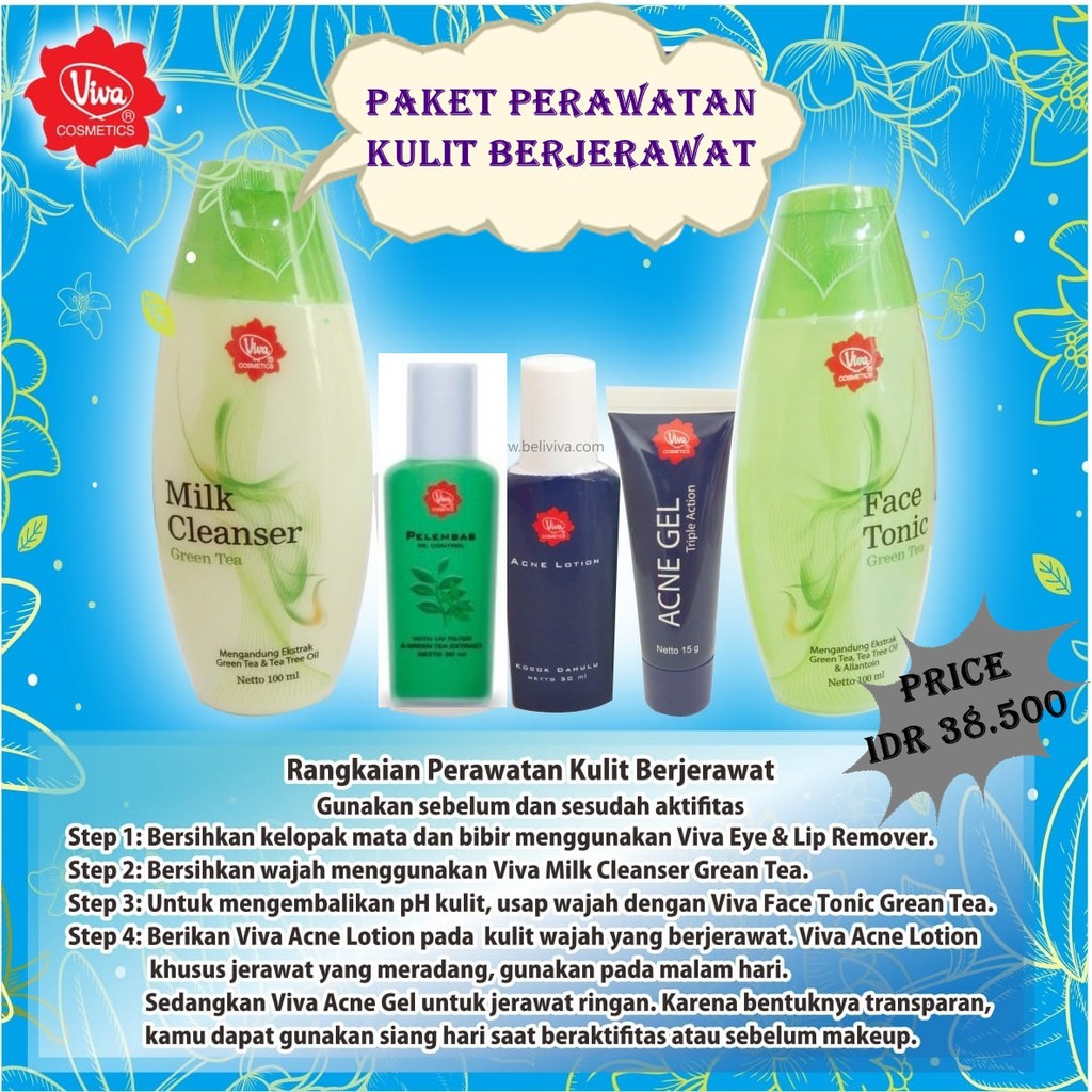 Jual Viva Paket Perawatan Kulit Berjerawat Shopee Indonesia