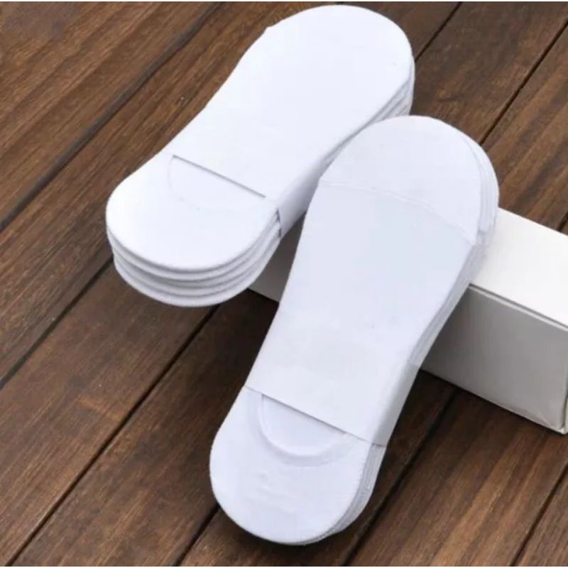 KAOS KAKI ENGKLE KAOS KAKI INVISIBLE KAOS KAKI PENDEK/HIDDEN SOCKS (pendek setumit)-Putih