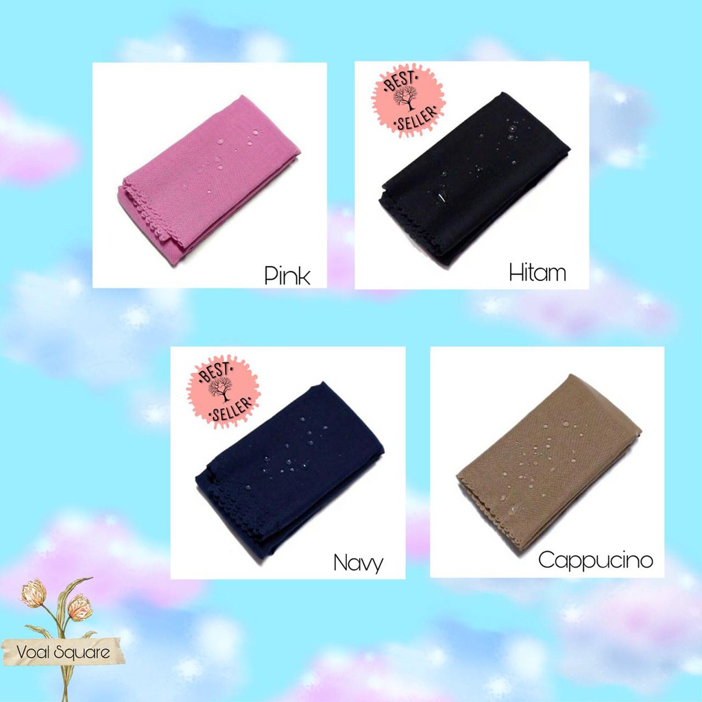 Jilbab Waterproof Laser Cut Polos Jilbab Kekinian