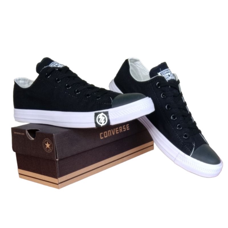 (free box converse)sepatu converse all star ct petir black white all star ct petir chuck taylor hitam putih