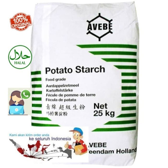 

Potato Starch Tepung Pati Kentang Putih 1 sak ( 25 KG )