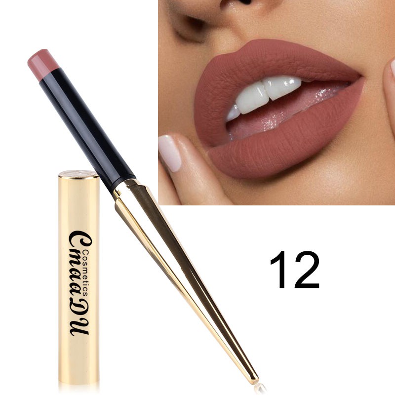 Bisa Cod CMAADU GOLD BULLET MATTE LIPSTICK Warna Gold