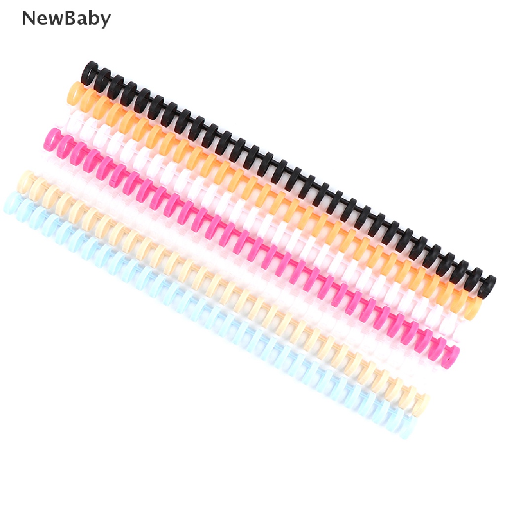 NewBaby 30 Hole Loose-leaf Plastic Binding Ring Spring Spiral Rings for A4 A5 A6 Paper ID