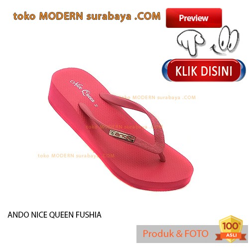 ANDO NICE QUEEN FUSHIA sandal jepit wanita flip flop casual