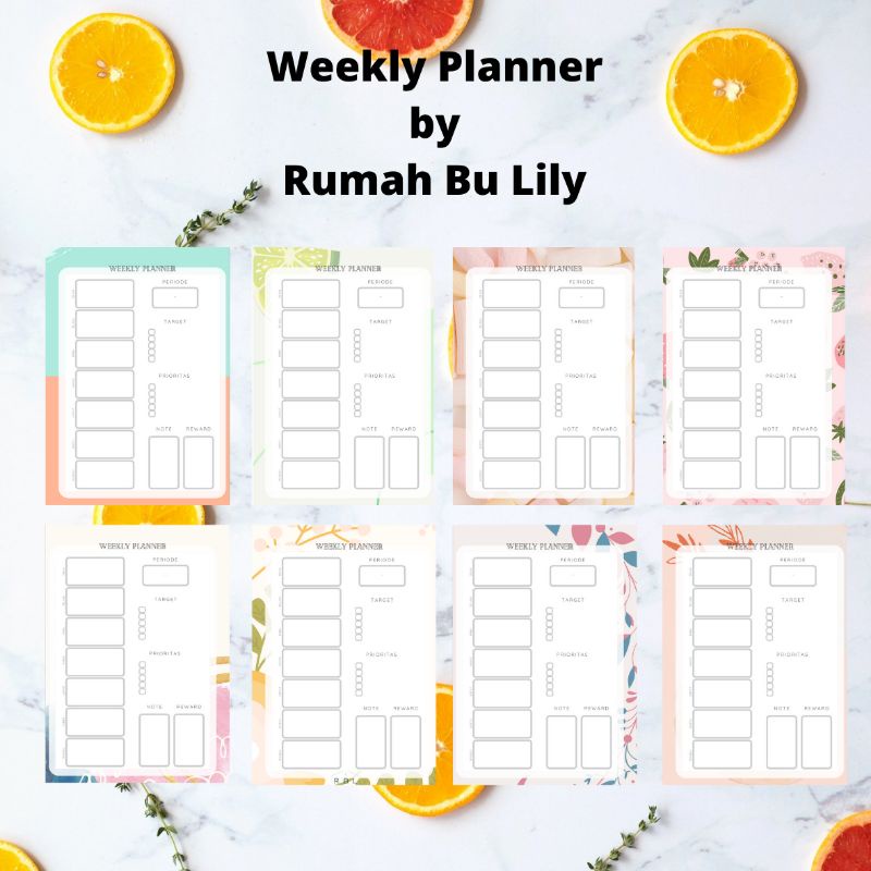 

Weekly Planner Refill isi binder A5 loose leaf Aestetic murah viral tiktok