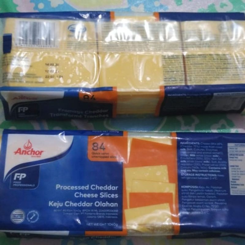 

Anchor cheddar slice orange 1 kg