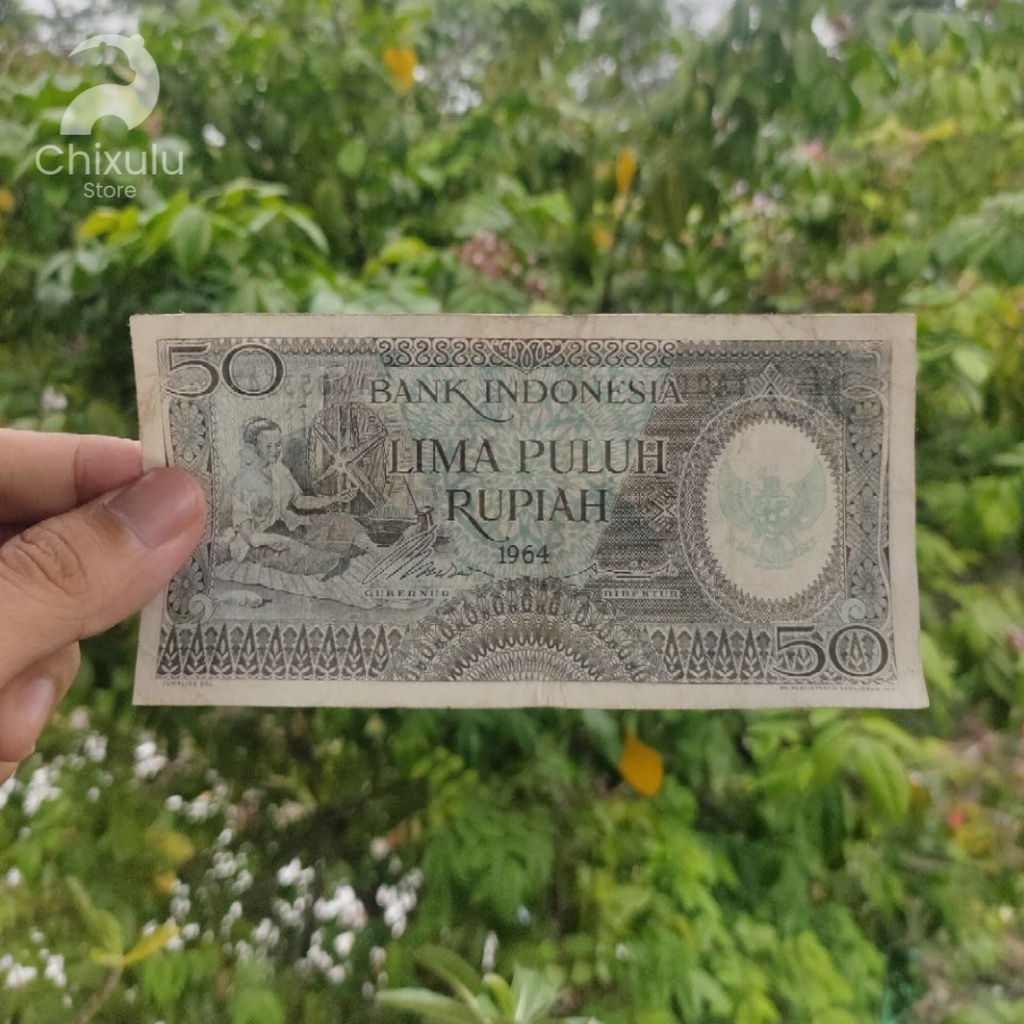 Uang Kertas Kuno RP50 ( 50 Rupiah ) Edisi Pekerja Tahun 1964 | Uang Lama Indonesia