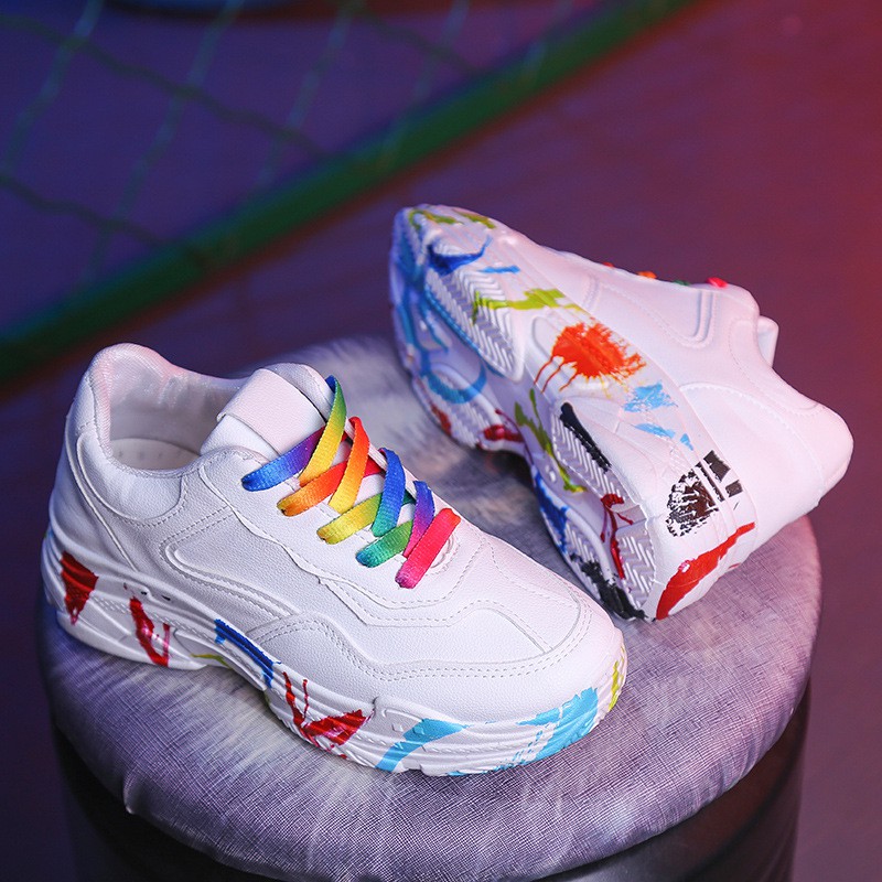 Sepatu Sneakers Wanita Rainbow Sepatu olahraga Perempuan versi Korea SP-026