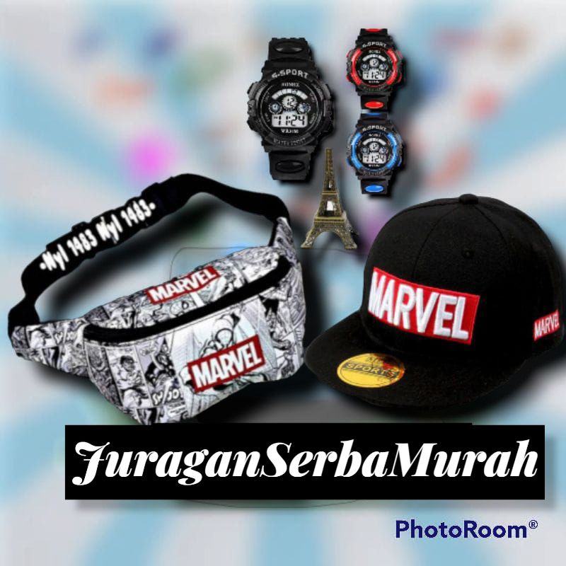 Waistbag Tas Selempang Anak Laki Laki Karakter Marvel Super Hero Murah