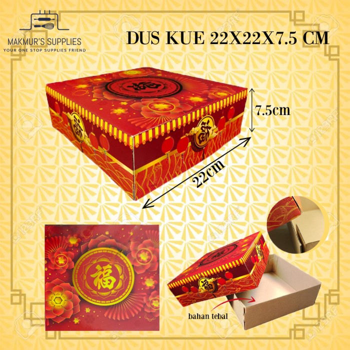 

Dus kue imlek/box hampers imlek/box cny 22cm isi 10 pcs