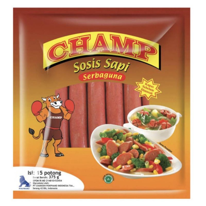 

Champ Sosis Sapi Serbaguna 375 gram / Sosis Sapi / Champ Beef Sausages