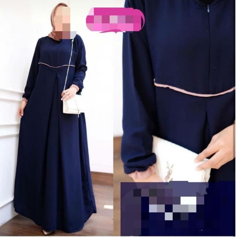 Moana basic dress fashion muslim remaja wanita