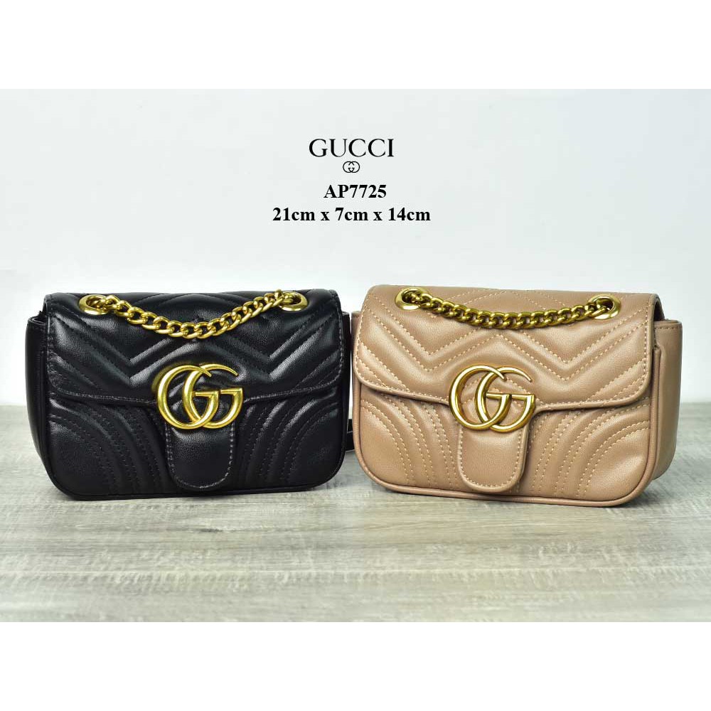 [GU] GROSIR TAS MURAH Tas Gucci Shoulder GG Marmont Matelasse Mini Semi Premium AP7725