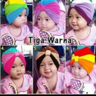 Turban Bayi / Turban Baby ( 0-3 tahun ) Pita Polos (READY