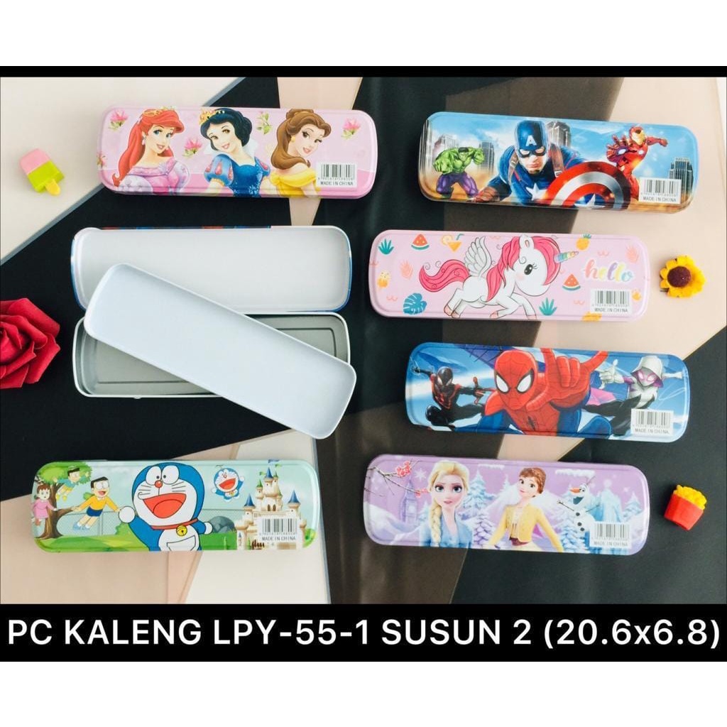 

LJK SHOP - KOTAK PENSIL KALENG KECIL 2 SUSUN KARAKTER KARTUN LPY-55-1