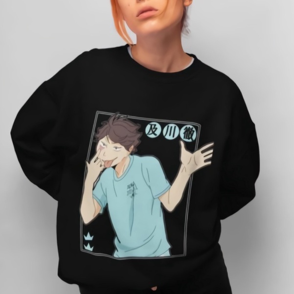 Crewneck Oikawa Tooru Black Haikyu Anime Manga Haikyu