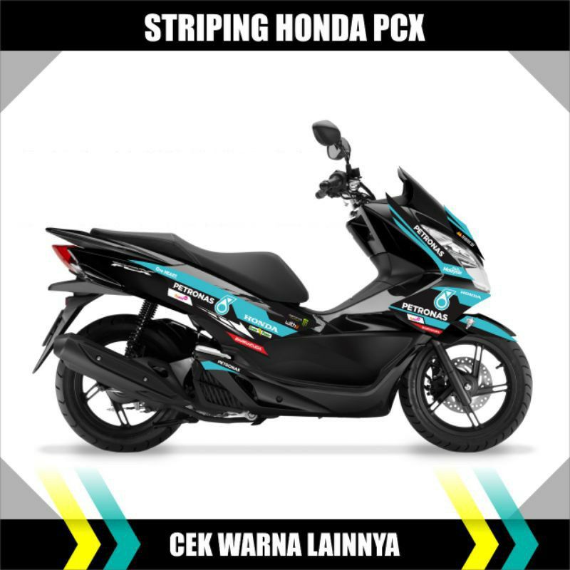 STRIPING STIKER MOTOR VARIASI HONDA PCX / stiker variasi honda pcx motif Petronas