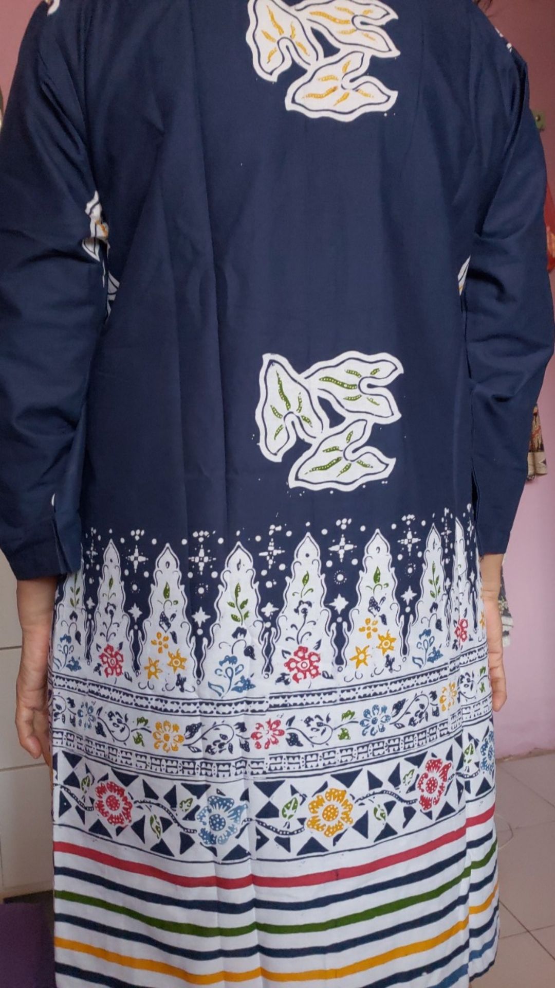 Tunik Batik Solo Premium Atasan Batik Warna Biru Wanita Batik Cap Lapis Furing Batik Kerja Modern